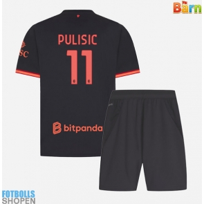 Billiga AC Milan Christian Pulisic #11 Tredjeställ Barn 2026-27 Kortärmad (+ Korta byxor)